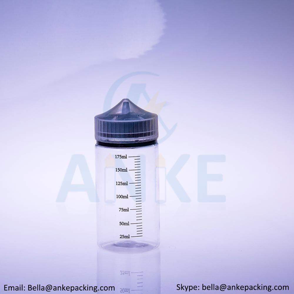China Manufacturer for Travel Perfume Atomizer -
 Anke-CGU-V1: 200ml clear e-liquid bottle with removable tip can custom color – Anke