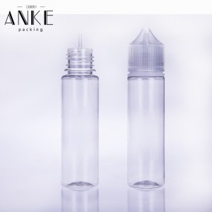 OEM Supply Fizz Nic Shot -
 60ml CG unicorn V3 clear bottle with clear childprof tamper cap – Anke
