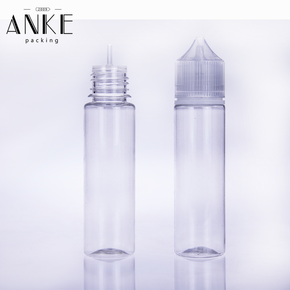 OEM Supply Fizz Nic Shot -
 60ml CG unicorn V3 clear bottle with clear childprof tamper cap – Anke